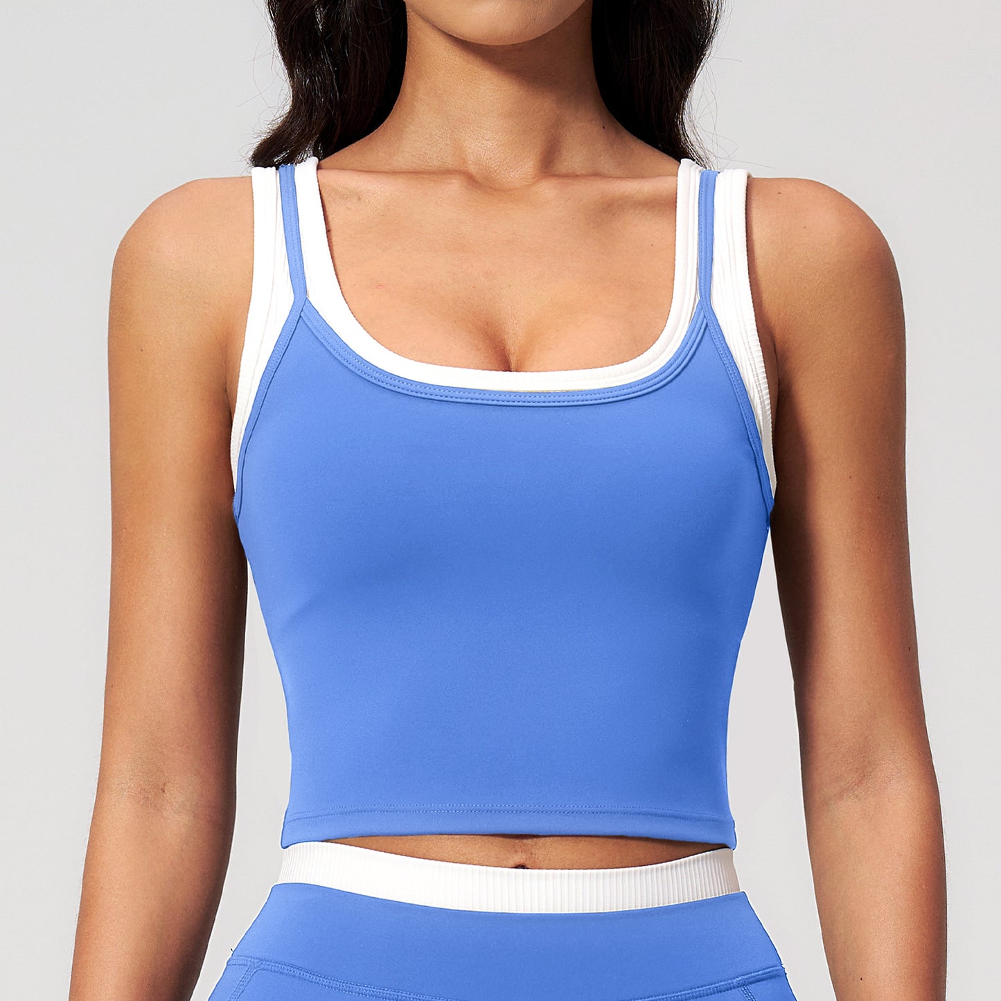 Contrast Two-in-One Tank Bra