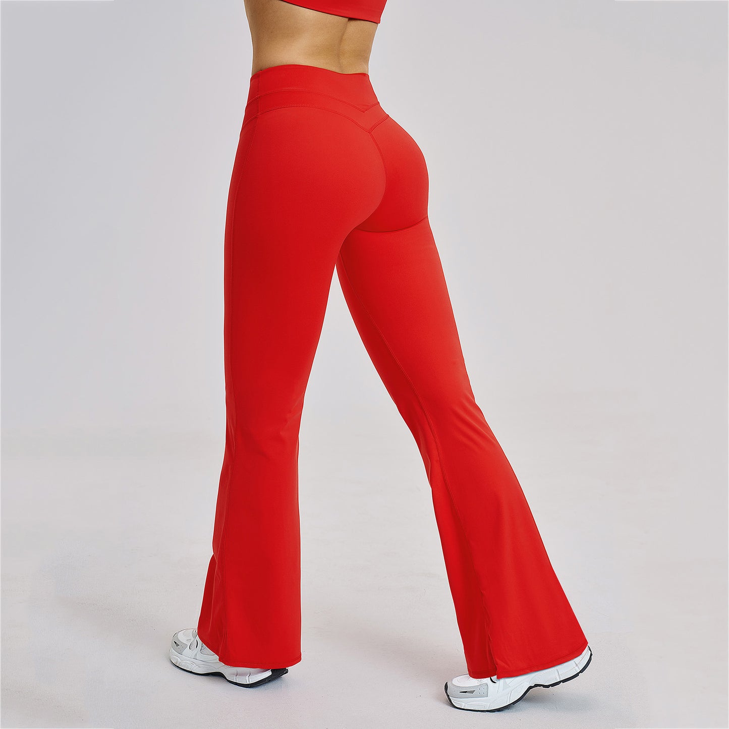 Peach-Lift High-Waist Flared Leggings