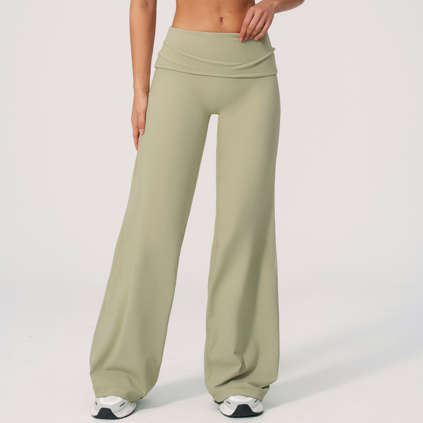 Foldover Waist Straight Leggings