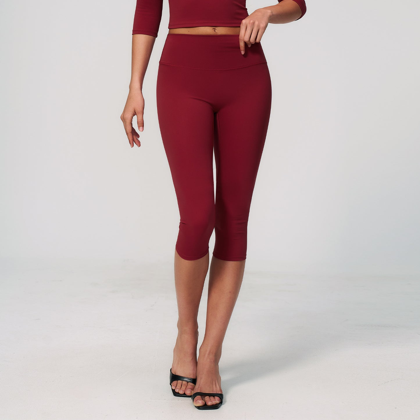 High-Waist Knee-Length Leggings
