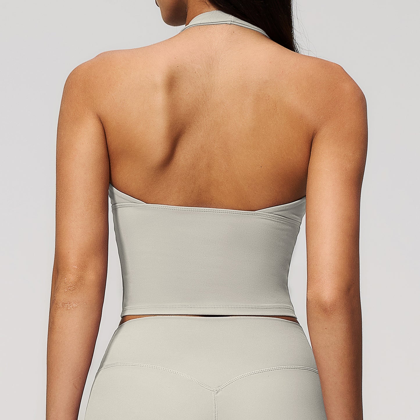 Halter Neck Padded Sports Tank Top