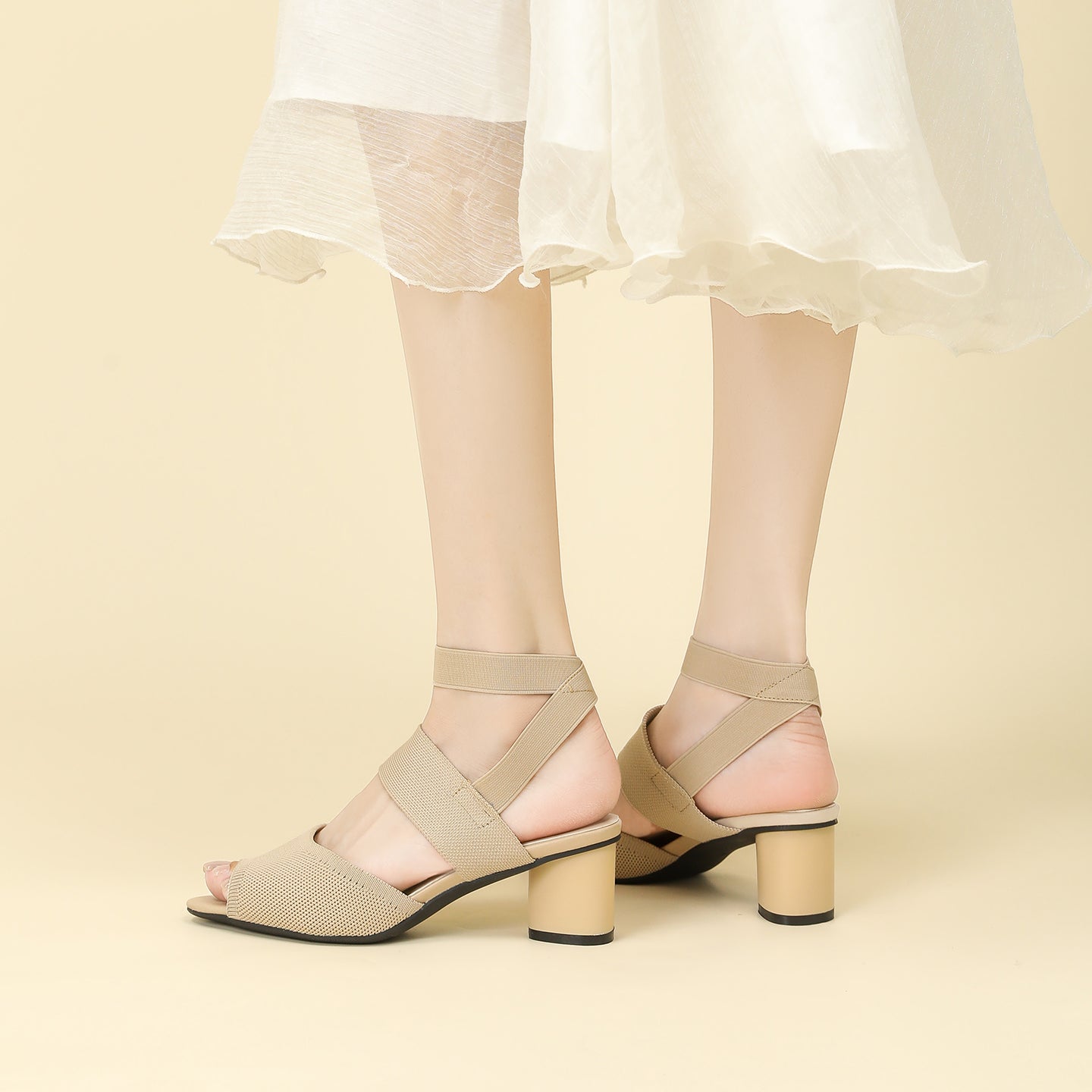 バックストラップ オープントゥ ローマサンダル