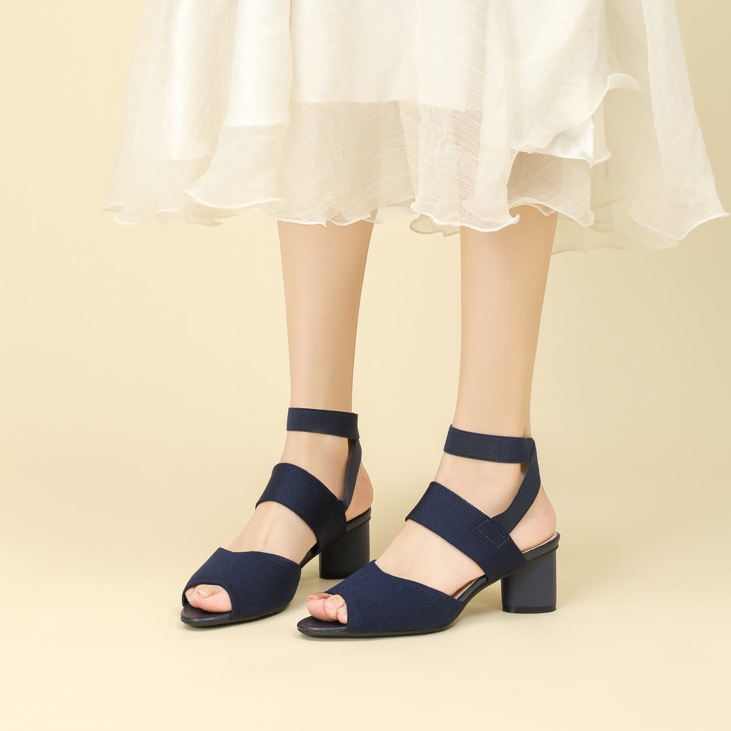 バックストラップ オープントゥ ローマサンダル