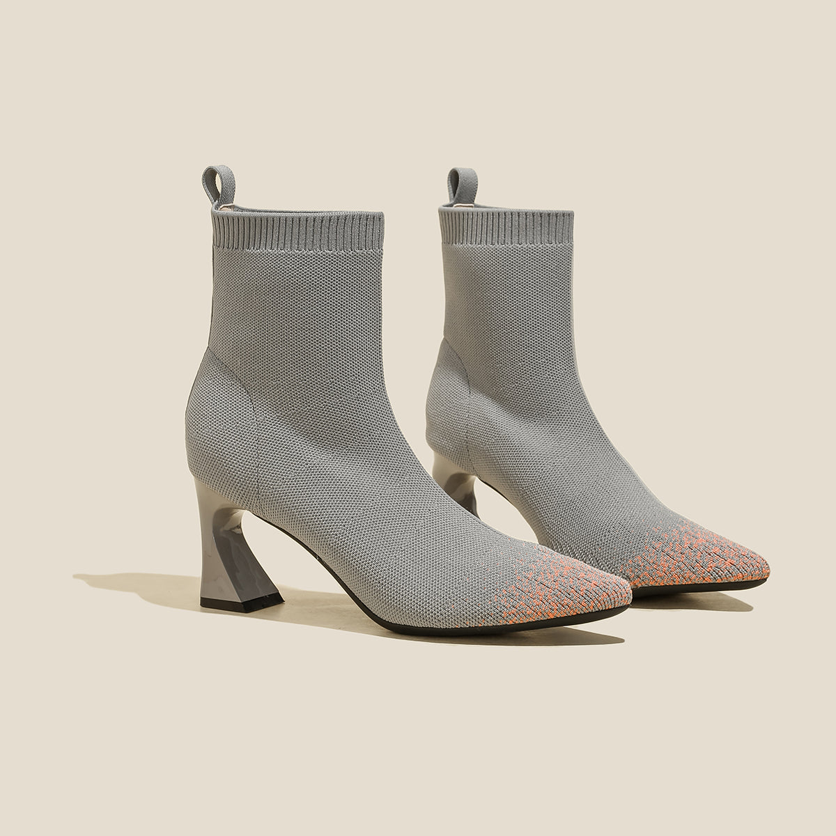 ポインテッドトゥ ハイヒール マーティンブーツ ショートブーツ