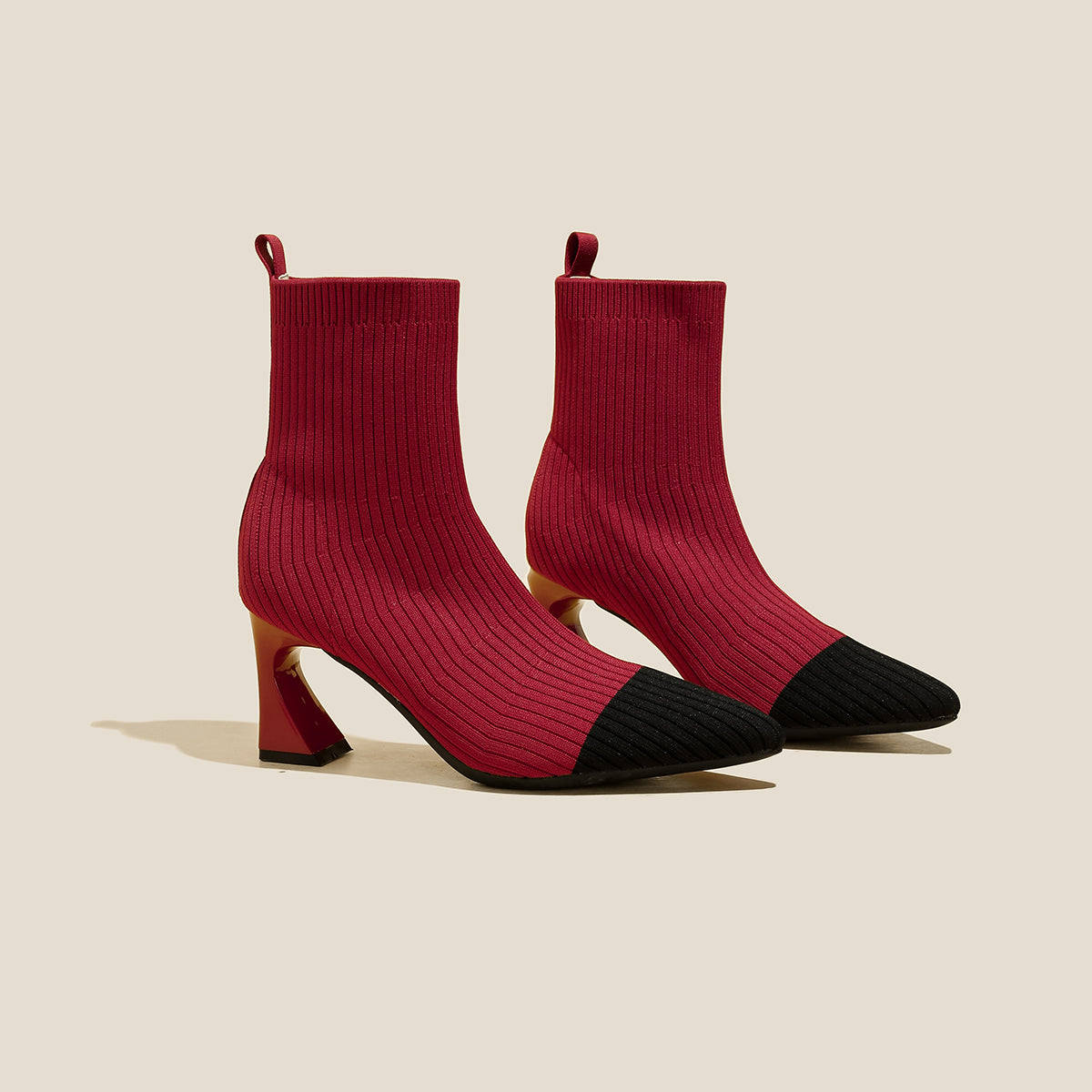 ポインテッドトゥ ハイヒール マーティンブーツ ショートブーツ