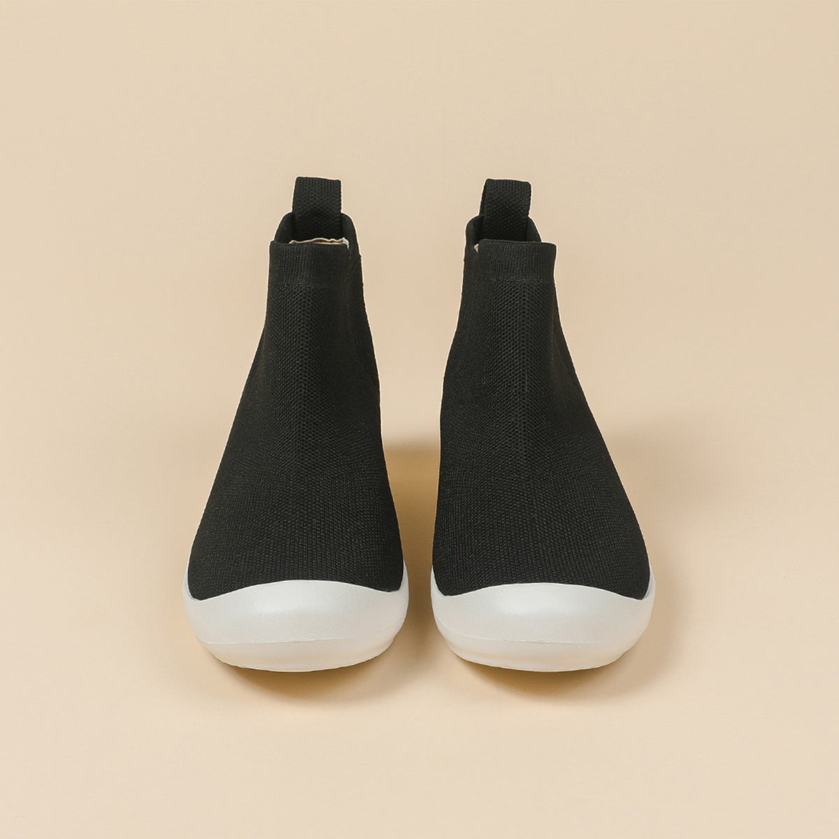 超軽量ニット厚底ショートブーツ