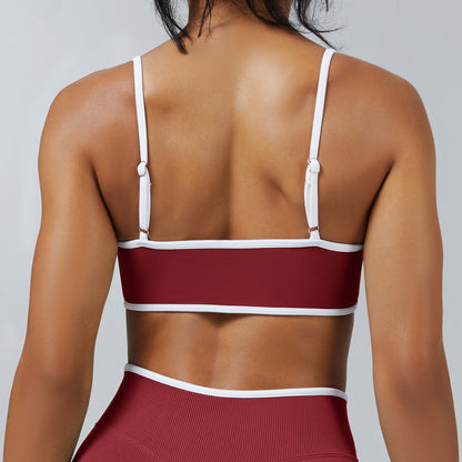 Contrast Trim 3D Compression Sports Bra