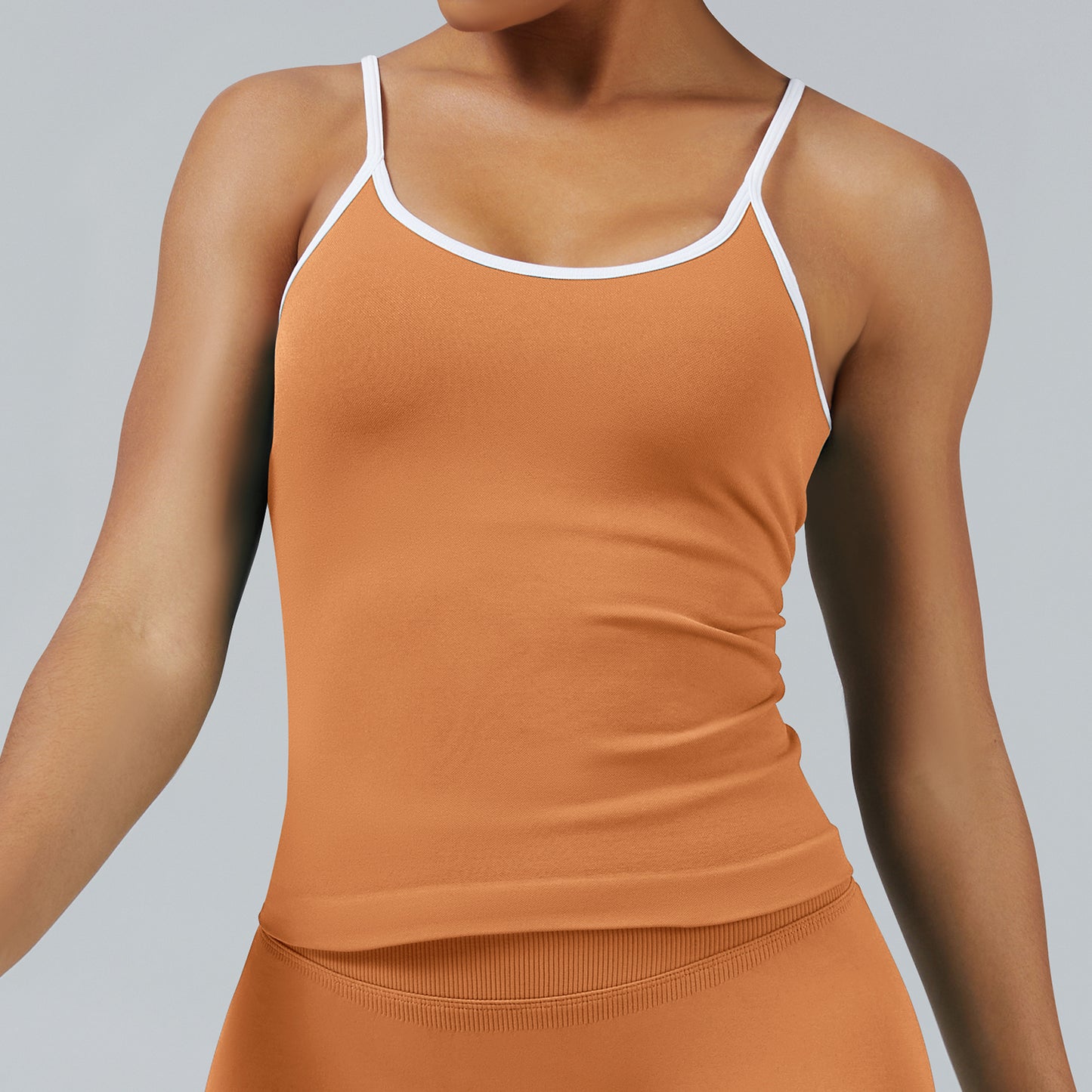 Contrast Trim 3D Compression Tank Top