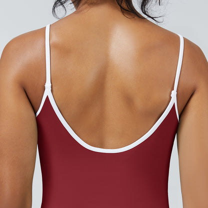 Contrast Trim 3D Compression Tank Top