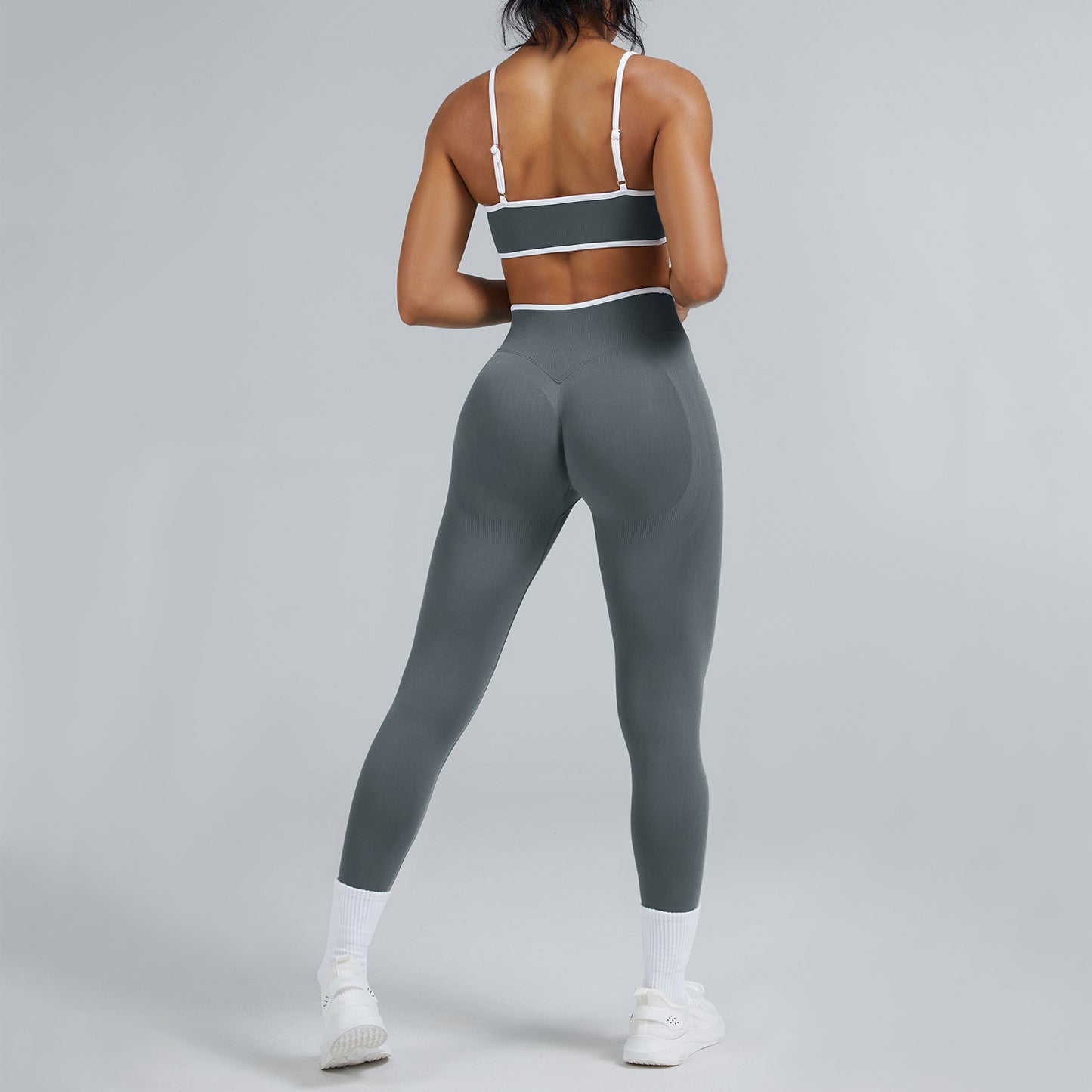 Contrast Trim 3D Compression Leggings