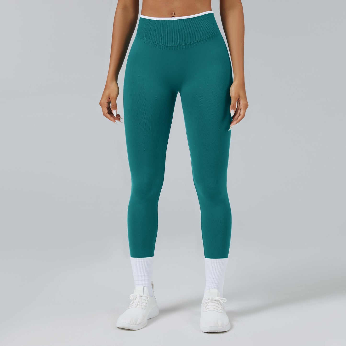 Contrast Trim 3D Compression Leggings