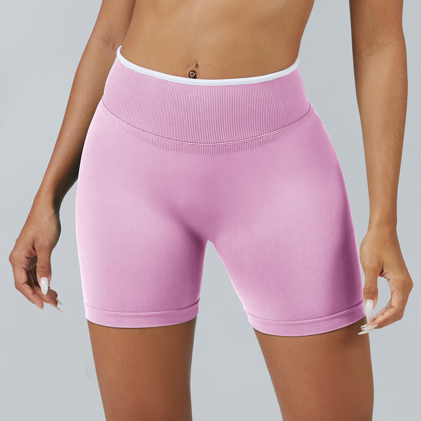 Contrast Trim 3D Compression Shorts
