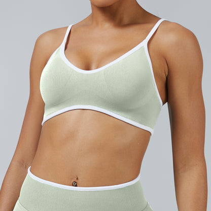 Contrast Trim 3D Compression Sports Bra