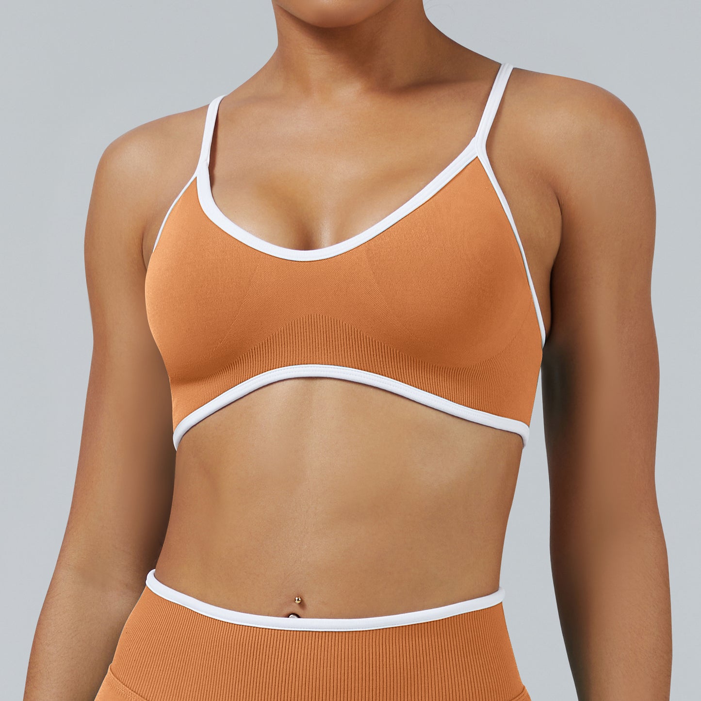 Contrast Trim 3D Compression Sports Bra