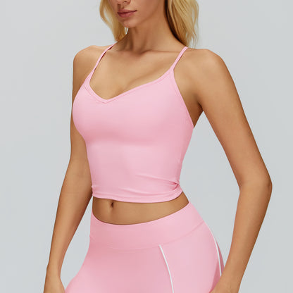 Cross-Back Padded Tank Top