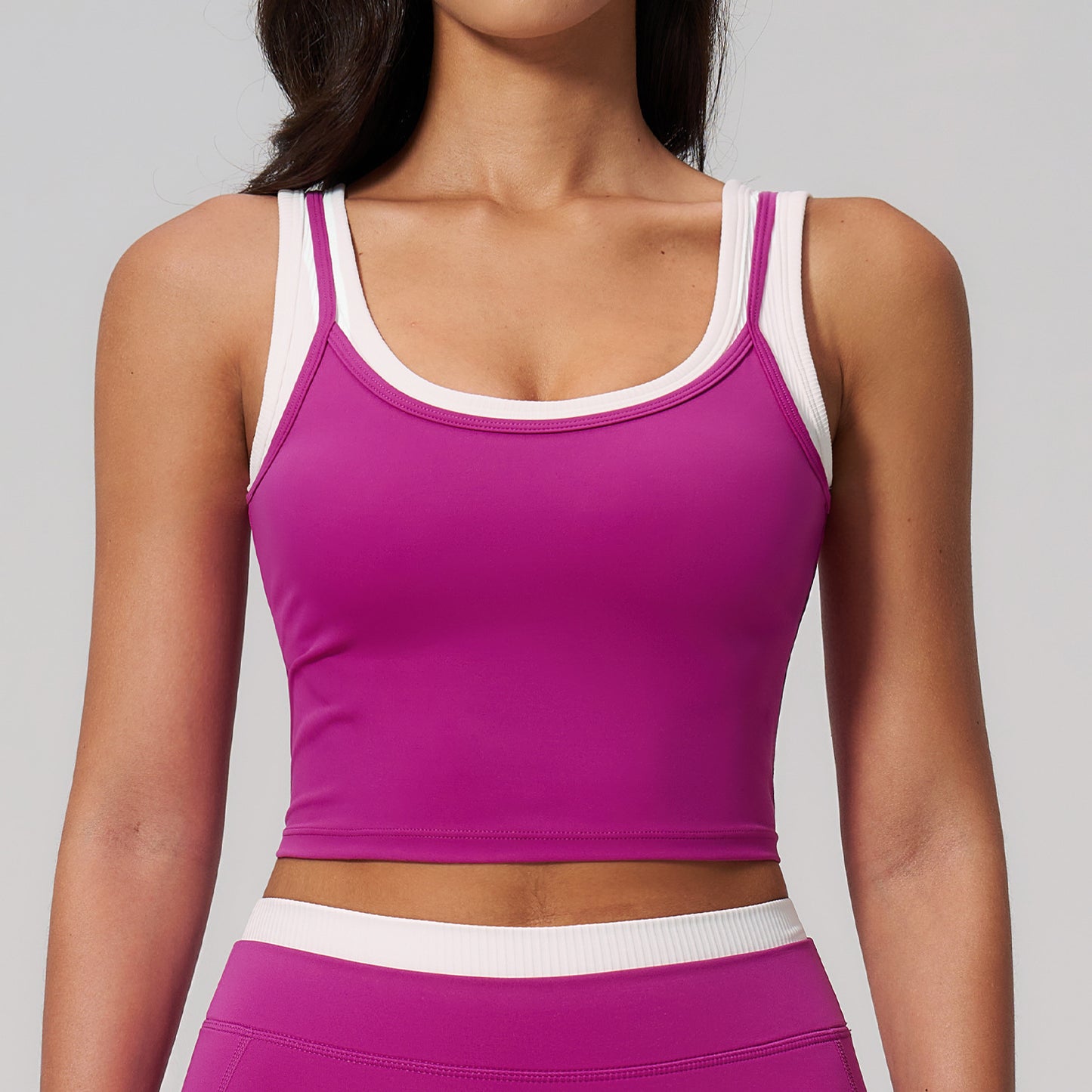 Contrast Two-in-One Tank Bra
