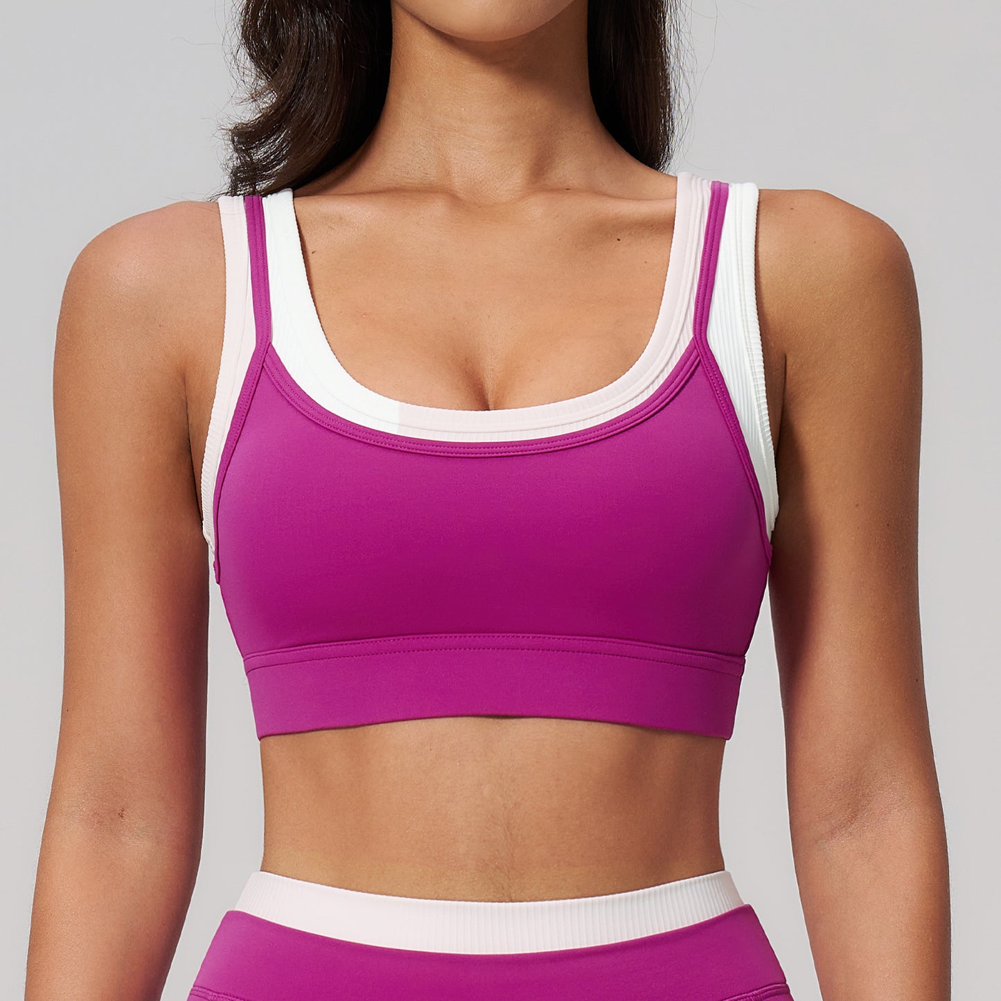 Contrast Running Sports Bra