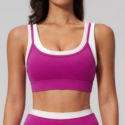 Contrast Running Sports Bra