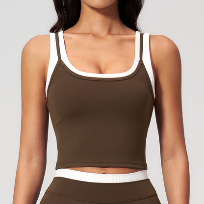 Contrast Two-in-One Tank Bra