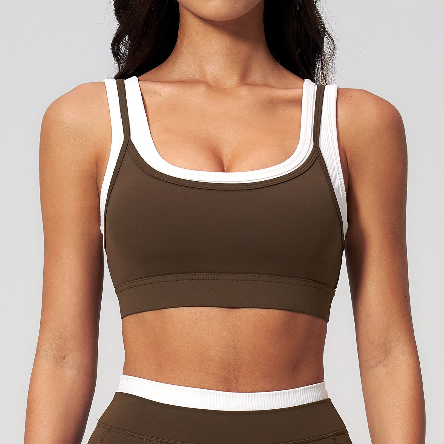 Contrast Running Sports Bra