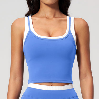 Contrast Two-in-One Tank Bra