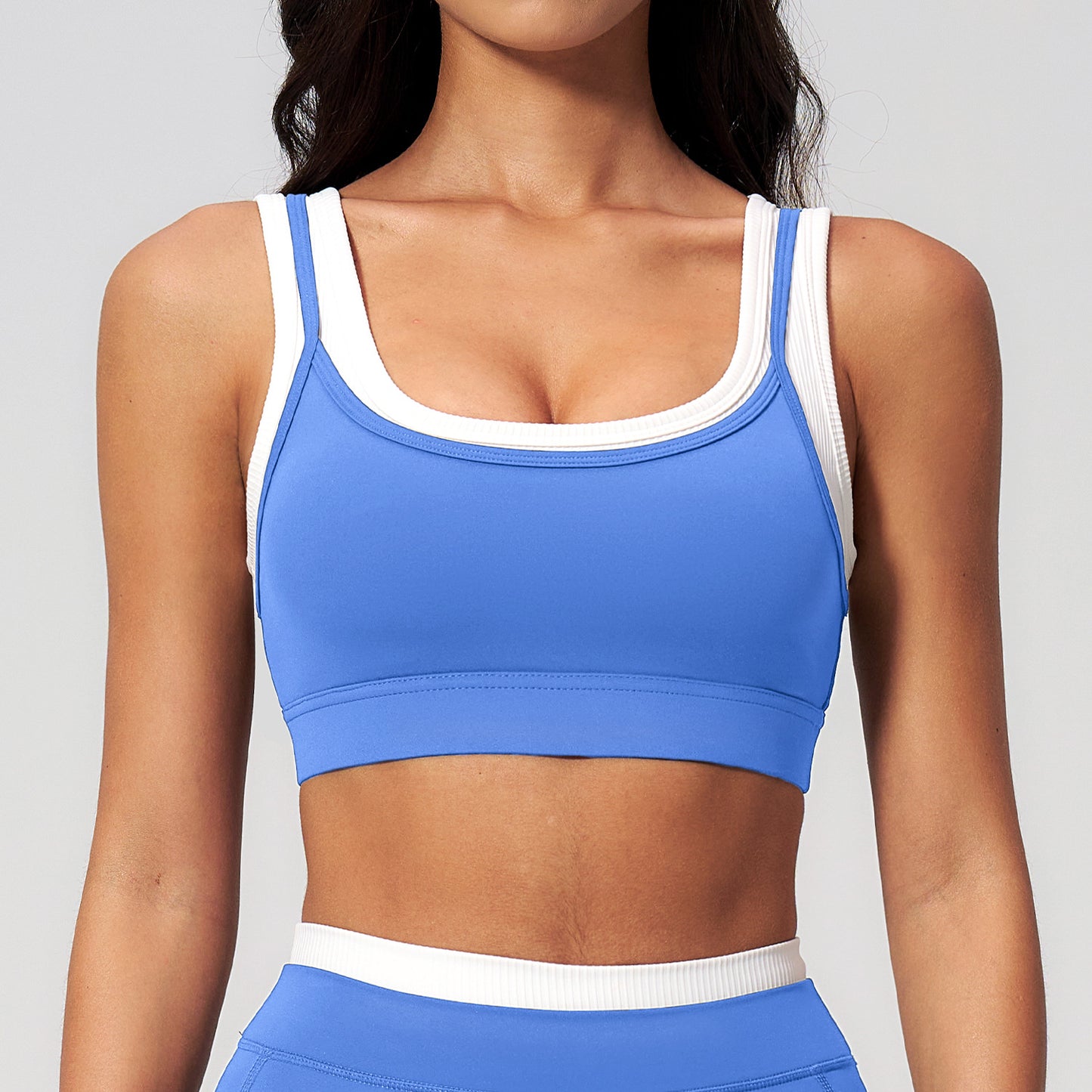 Contrast Running Sports Bra
