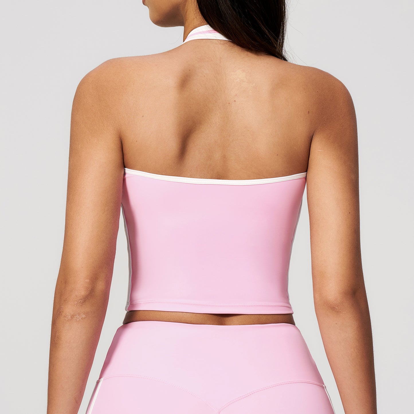 Halter Neck Contrast Trim Tank