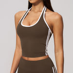 Halter Neck Contrast Trim Tank