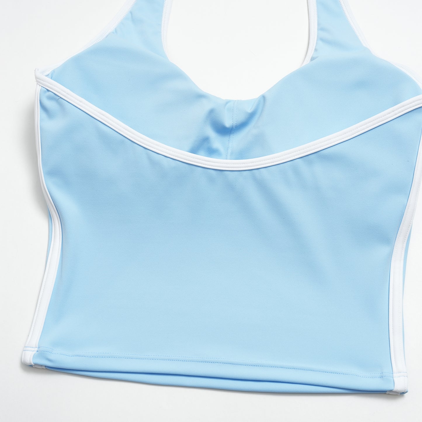 Halter Neck Contrast Trim Tank