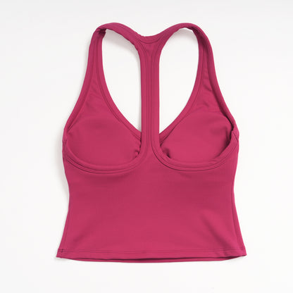 T-Back Cropped Sports Tank