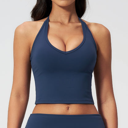 V-Neck Halter Fitness Tank Top