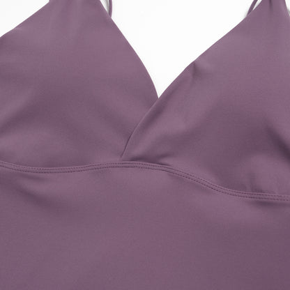 Deep V Open-Back Strappy Active Tank