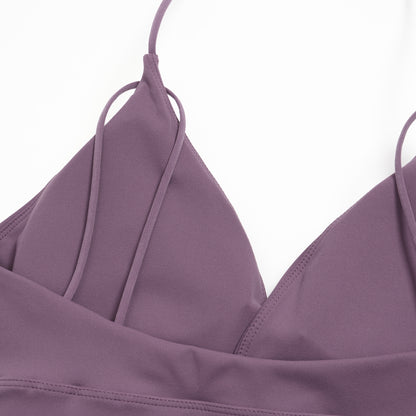 Deep V Open-Back Strappy Active Tank