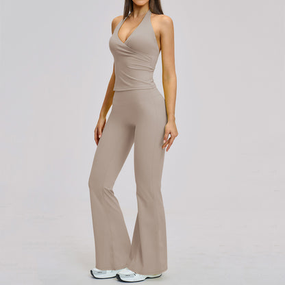 Peach-Lift High-Waist Flared Leggings