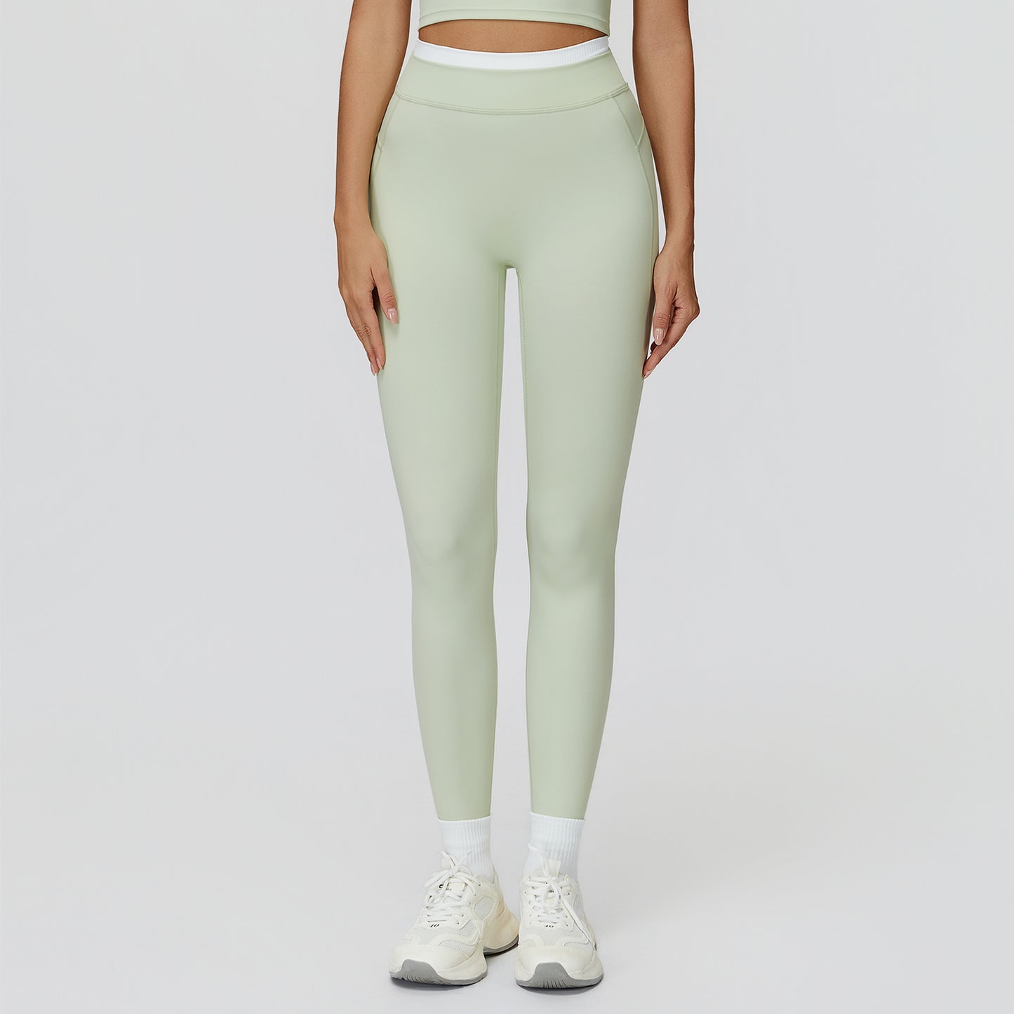High-Waisted Contrast Sculpt Leggings