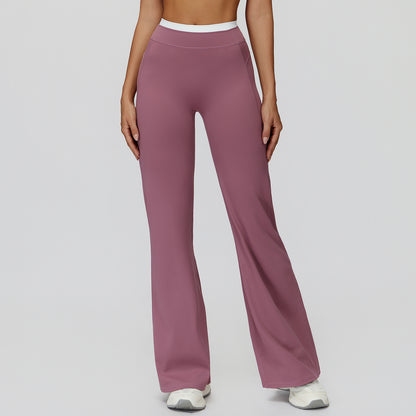High-Waisted Colorblock Straight Leggings