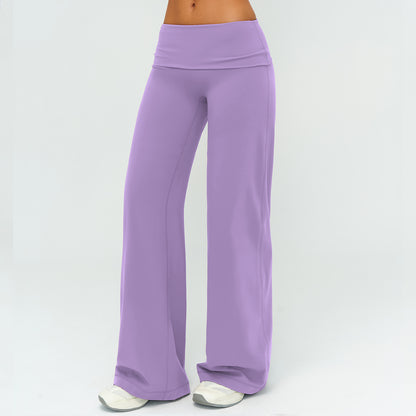 Foldover Waist Straight Leggings
