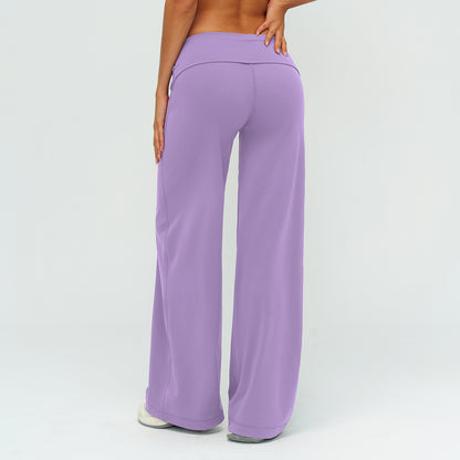 Foldover Waist Straight Leggings