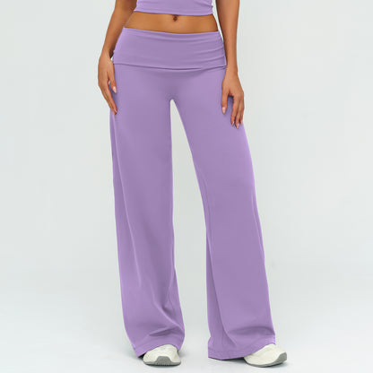 Foldover Waist Straight Leggings