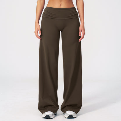 Foldover Waist Straight Leggings