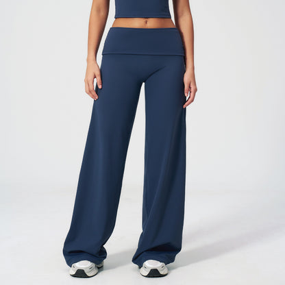 Foldover Waist Straight Leggings