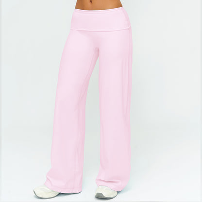 Foldover Waist Straight Leggings