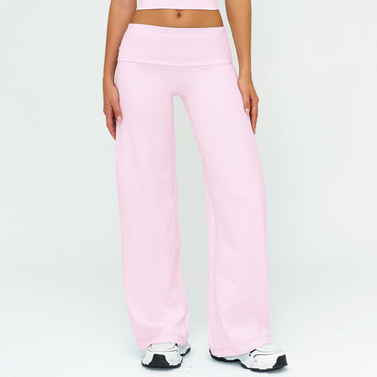 Foldover Waist Straight Leggings