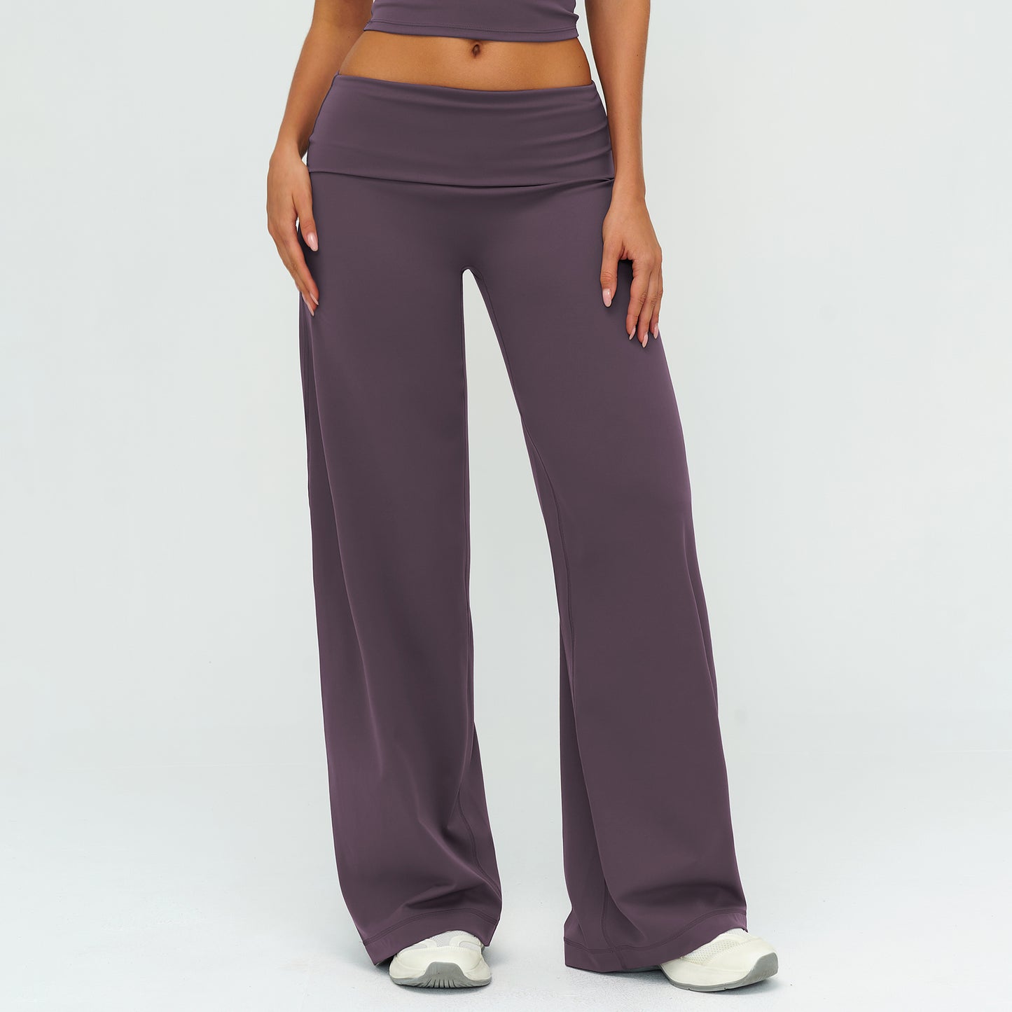 Foldover Waist Straight Leggings