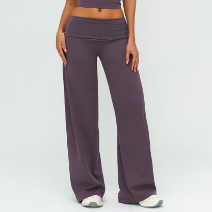 Foldover Waist Straight Leggings