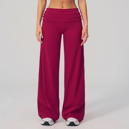 Foldover Waist Straight Leggings