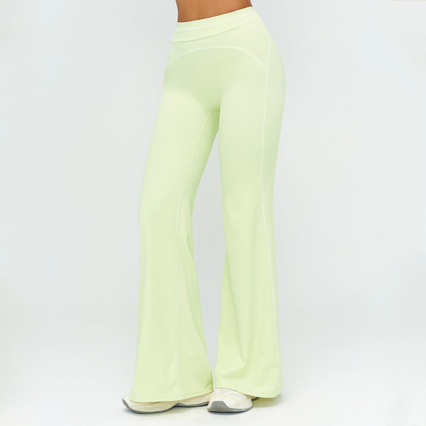 Contrast-Stitch Straight Leggings