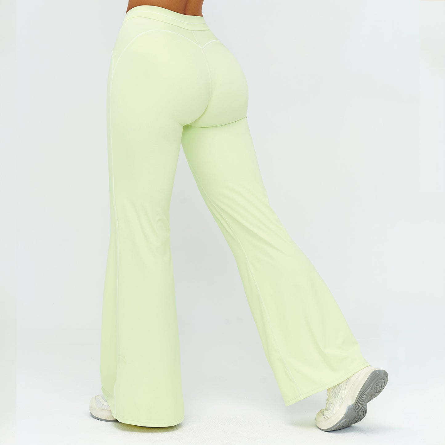 Contrast-Stitch Straight Leggings