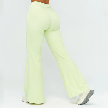 Contrast-Stitch Straight Leggings