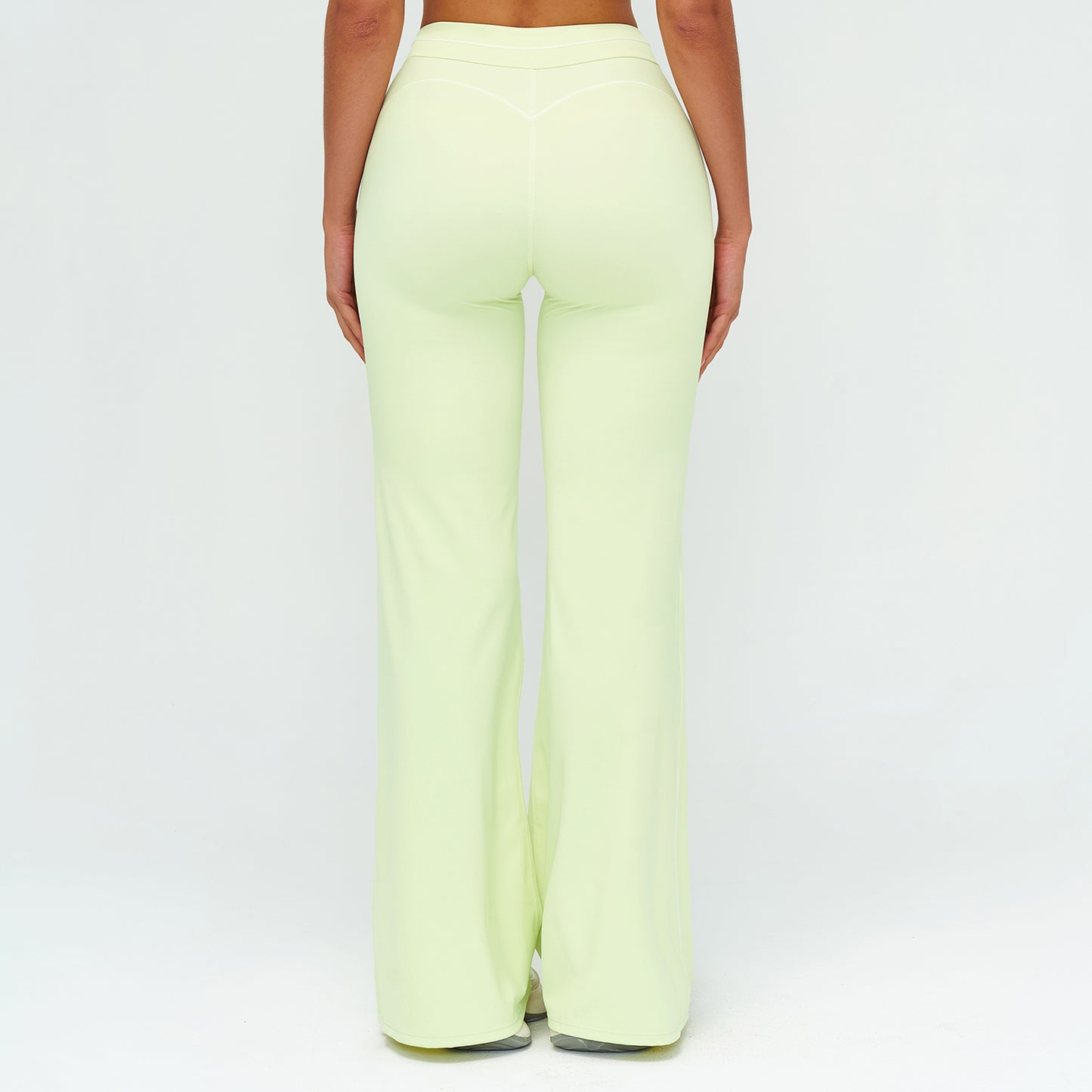 Contrast-Stitch Straight Leggings